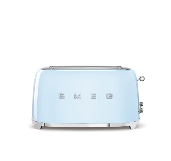 Smeg TSF02PBUS Pastel Blue 50’s Retro Style 4 Slice Toaster (Open Box) Box Dmg