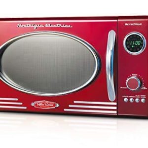 Nostalgia RMO4RR Retro Large 0.9 cu ft, 800-Watt Countertop Microwave Oven, 12 P