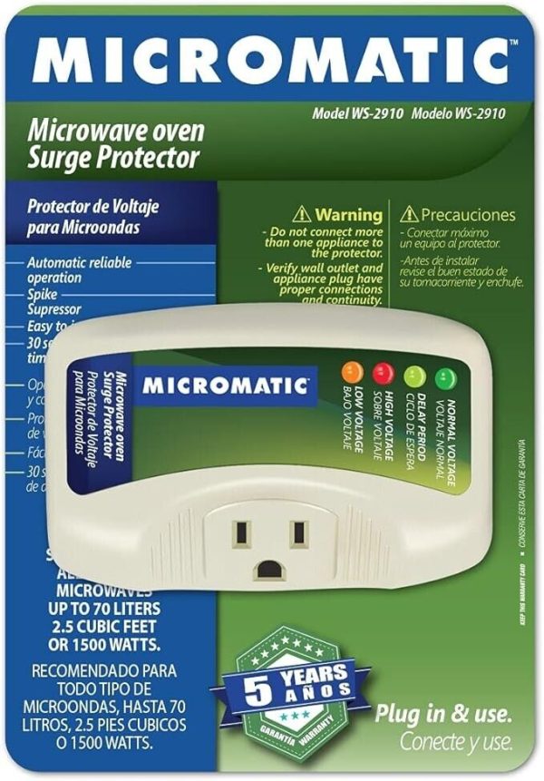 Micromatic WS-2910 Electronic Voltage & Surge Protector for Microwave Oven