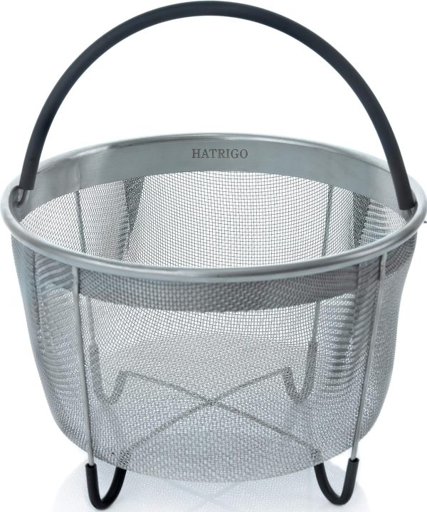 The Original Hatrigo Steamer Basket for Pressure Cooker Accessories 6Qt [3Qt 8Qt