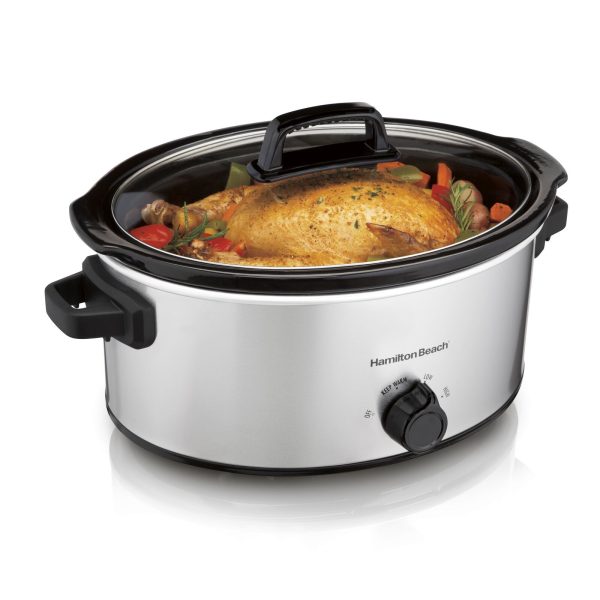 STOCK POT SLOW COOKERS 6 Quart Large Capacity, Serves 7+, Dishwasher-Safe