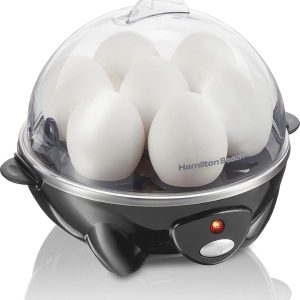 Hamilton Beach 3-in-1 Electric Egg Cooker For Hard Boiled Eggs, Poacher, Omelet