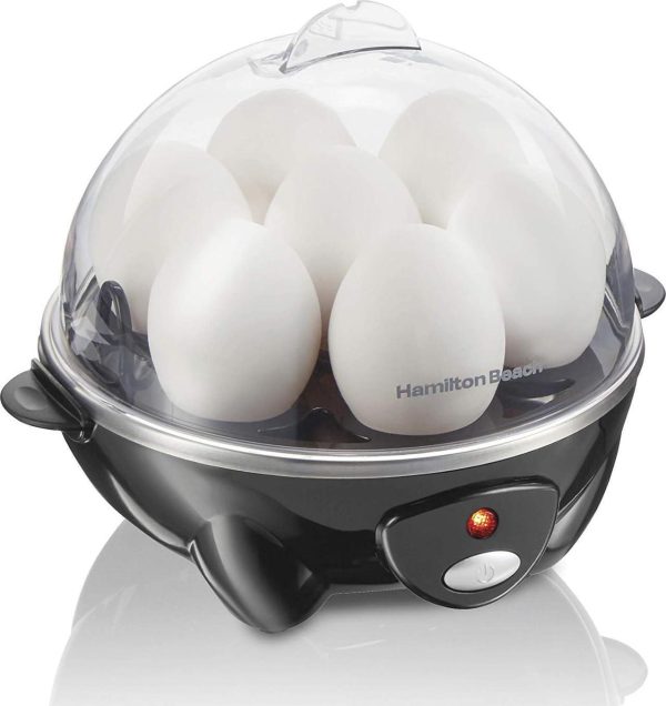 Hamilton Beach 3-in-1 Electric Egg Cooker For Hard Boiled Eggs, Poacher, Omelet