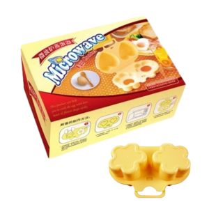 Egg Microwave Cooker Egg Poacher Microwave Egg Fryer with 2 Cavity Non-stick