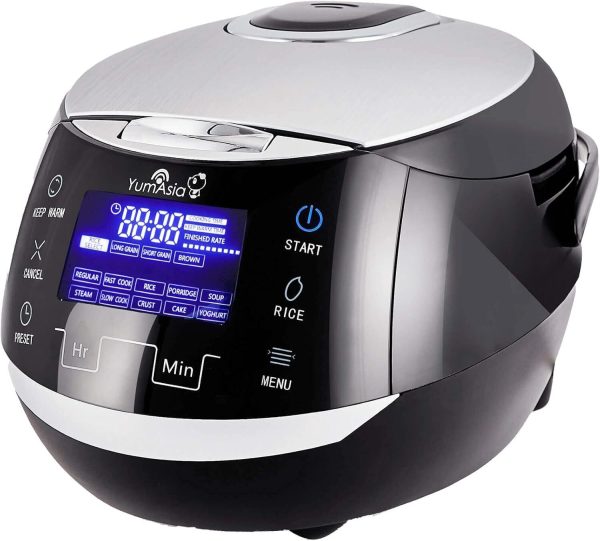 Yum Asia Sakura Rice Cooker with Ceramic Bowl & Advanced Fuzzy Logic 8 Cup 1.5 L