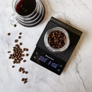 KitchenTour Coffee Scale with Timer 3kg/0.1g High Precision Pour Over Drip Es…