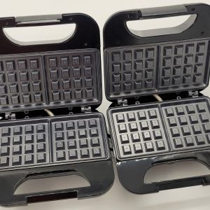 2 Tutin  Mini Waffle Makers  9″ x 9″