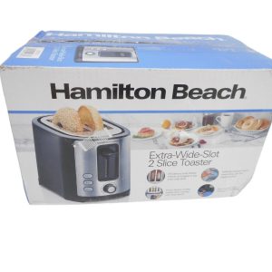 HAMILTON BEACH 22633 EXTRA-WIDE SLOT 2 SLICE TOASTER, BLACK