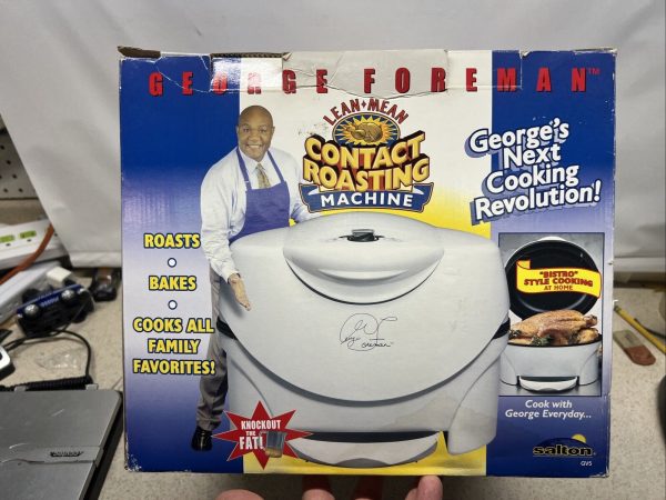 George Foreman Lean Mean Contact Roasting Machine Roaster NIB