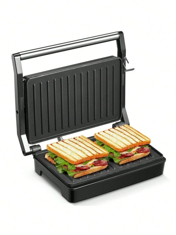 Panini Press Grill, Compact Size, Gourmet Sandwich Maker With Non-Stick Coating