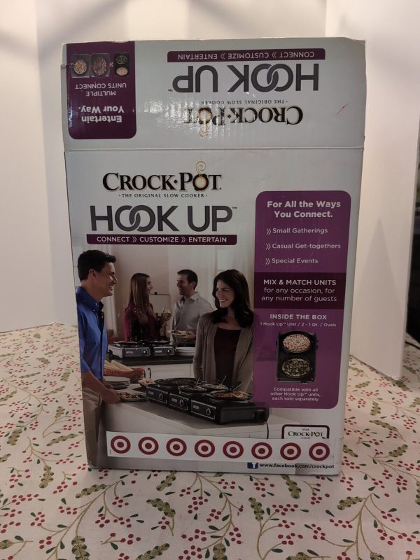 Crock-Pot Hook Up Double 1qt Connectable Entertaining System SCCPMD1-CH Open Box