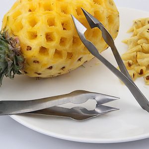 2x Stainless Steel Pineapple Eye Peeler Pineapple Seed Remover Clip Home Kitchen