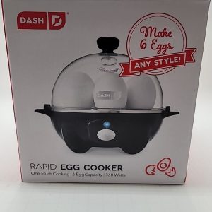 DASH Rapid 6 Egg Rapid Cooker One Touch Cooking 360 Watts Makes 6 Eggs Any Style