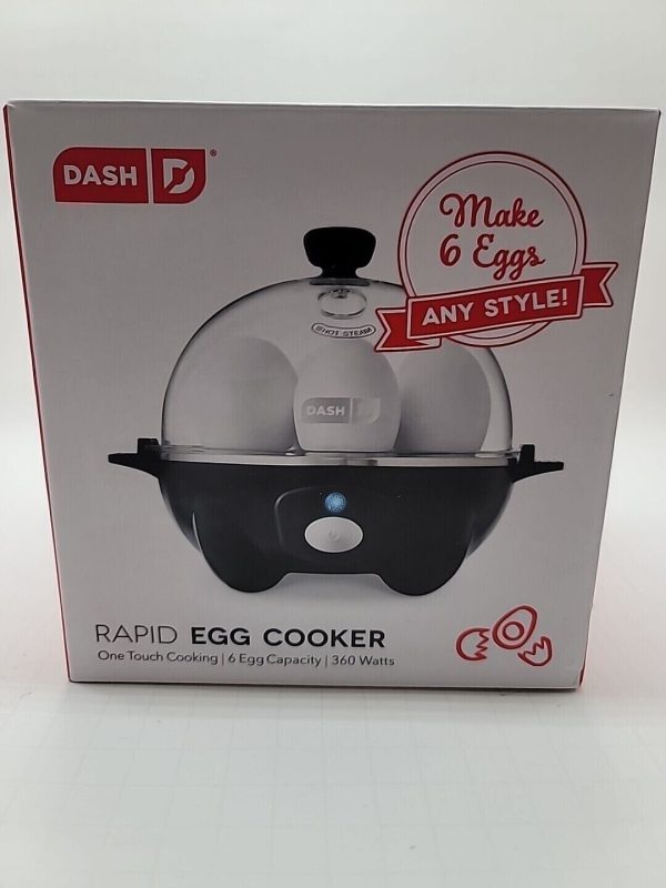 DASH Rapid 6 Egg Rapid Cooker One Touch Cooking 360 Watts Makes 6 Eggs Any Style