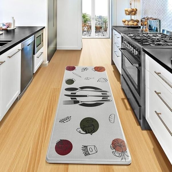 Cushioned Kitchen Rugs, Waterproof Non-Slip Anti Fatigue Kitchen Floor Mats