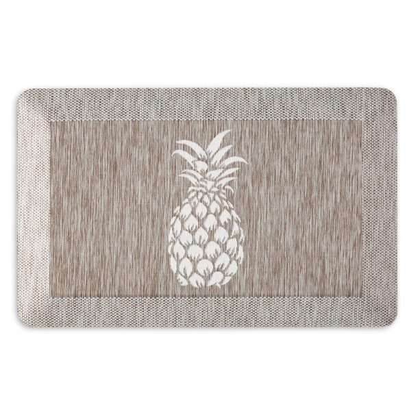 Aloha Modern Pineapple Anti-Fatigue Air-Infused Kitchen Mat, Coffee Brown, 19…