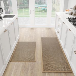 Kitchen Mat Set of 2 PCS, Cushioned Non Slip Rugs for Kitchen Floor, Absorbent R