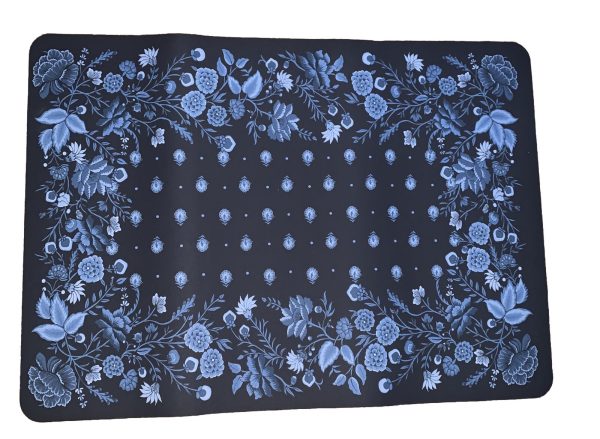 Bungalow Flooring Kitchen Mat New Wave 22 Inch X 31 Inch Palazzo Black Chambray