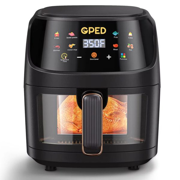 Freidora De Aire En Oferta Grande 7.5 Qt Para Pollo Papas Carnes Pantalla Táctil