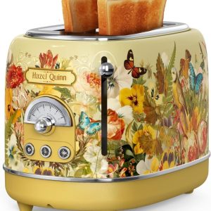 Artesian Retro Toaster, 6 Browning Levels, 3 Functions-Defrost/Reheat Extra Wide