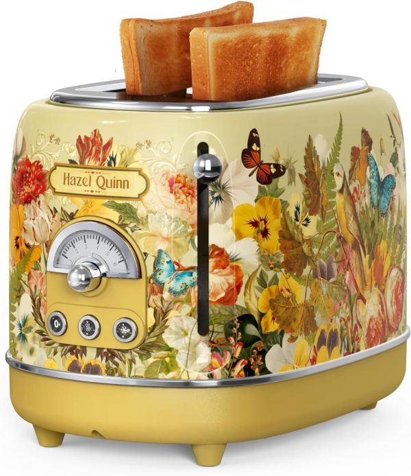 Artesian Retro Toaster, 6 Browning Levels, 3 Functions-Defrost/Reheat Extra Wide