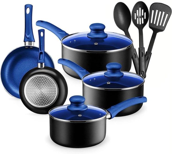 Pots and Pans Set Kitchen Cookware Sets Nonstick Aluminum Cooking Essentials 11