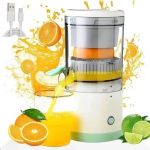 Electric Citrus Juicer Rechargeable Hands Free Masticating Orange Lemon Squeezer