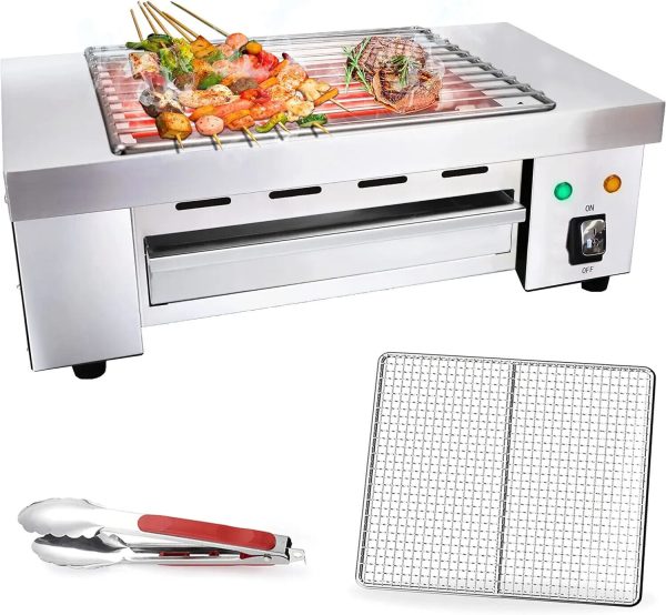 Indoor Barbecue Electric Grill, 120V, 1800W