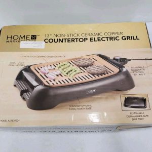 HOME MARKETPLACE 13′ NON-STICK CERAMIC COPPER COUNTERTOP ELECTRIC GRILL