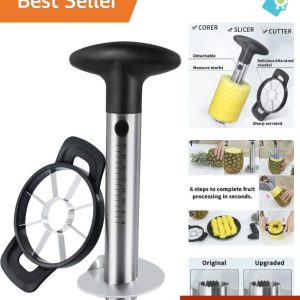 Upgraded Pineapple Slicer with Sharp Blade – Effortless Fruit Preparation