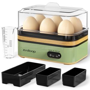 Rapid Egg Cooker Electric 6 Eggs Capacity Soft Medium Hard Boiled Poacher Omelet