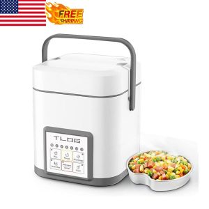 Mini Rice Cooker 2.5 Cups Uncooked 12 H Delay Timer Ceramic Non-stick Inner Pot