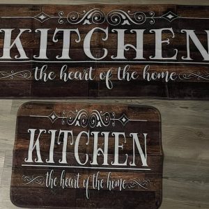 Anti Fatigue, Non Slip Farmhouse Kitchen Mat ( 17″x24″) & Runner  (17″x48″)