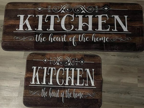 Anti Fatigue, Non Slip Farmhouse Kitchen Mat ( 17″x24″) & Runner  (17″x48″)