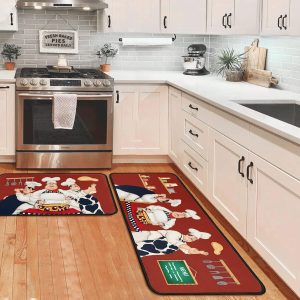 OUXIOAZ Kitchen Mat Set of 2 Non Slip Chef Kitchen Rugs and Mats Super Absorb…