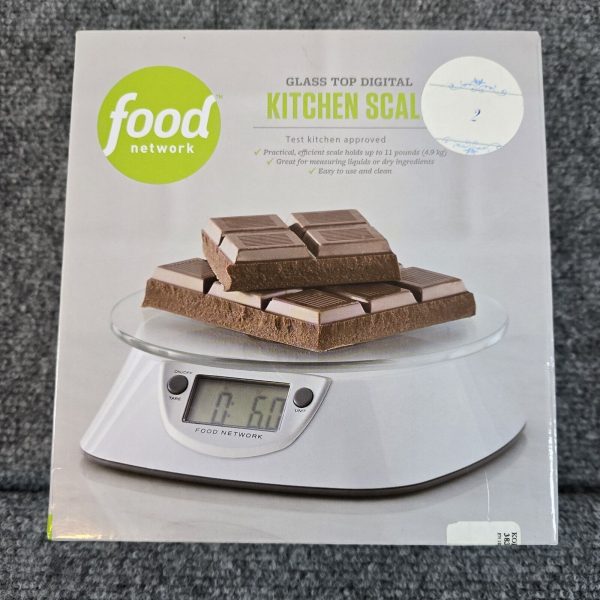 Food Network Glass Top Digital Kitchen Scale. Brand New.