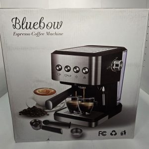 Bluebow Espresso Machine 20 Bar 1.5L Pressure Gauge Water Tank Milk Frother