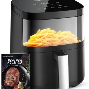 Air Fryer Beelicious 8-in-1 Smart Compact 4QT Air Fryers Digital Airfryer Black