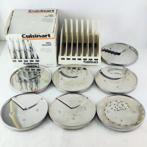 Cuisinart DLC-8 DLC-10 DLC-X Set of 7 Disc Blades w/ Holder Japan Lot Processor