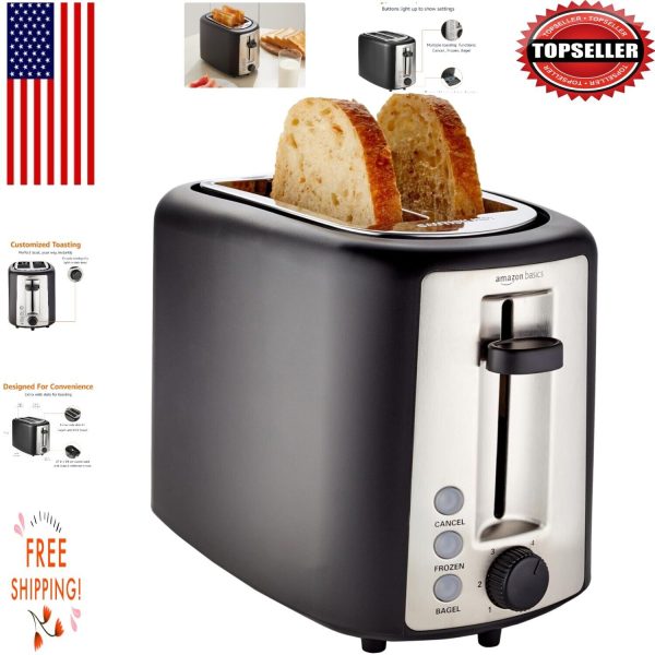 Versatile 2-Slice Toaster with Bagel Setting, Cancel Function & Easy Cleanup