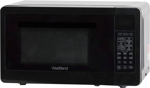 Horno microondas compacto de 700W con 6 funciones de precocción,panel de control