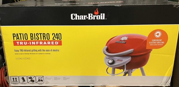 NEW Charbroil Patio Bistro 240  #20602109 Tru Infrared Red Electric Grill