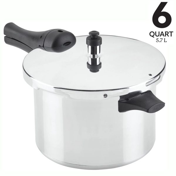 6-Quart Olla de Presion Aluminio Para Estufa Duradera Stovetop Pressure Cookers