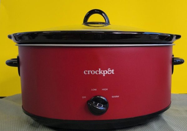 8 QT OVAL CROCKPOT BRAND SLOW COOKER X-LG DISHWASHER OVEN SAFE STONEWARE