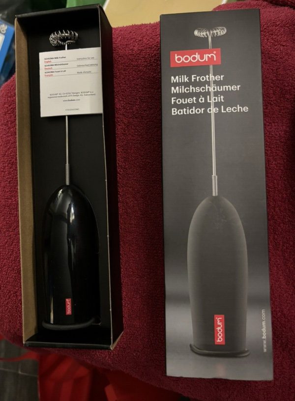 Bodum Schiuma Battery Operated Milk Frother Black (BRAND NEW)