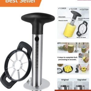 Easy Clean Pineapple Corer Tool – Transform Pineapple into Bite-Sized Delights