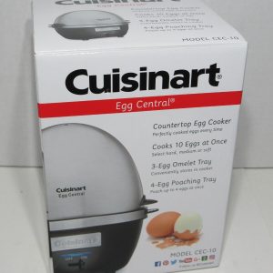 Cuisinart CEC-10 Egg Central Egg Cooker & Poacher in Brushed Stainless Steel NEW