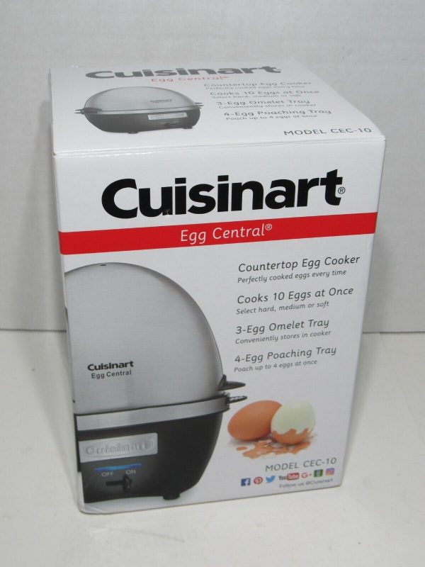 Cuisinart CEC-10 Egg Central Egg Cooker & Poacher in Brushed Stainless Steel NEW