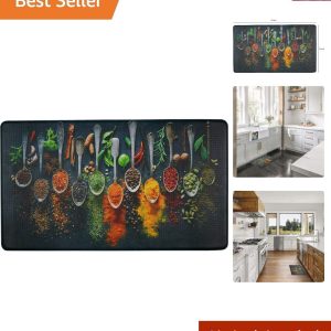 Vibrant 30” x 17.5” Anti-Fatigue Kitchen Mat – Stylish Memory Foam & Easy-Clean