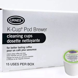 15 Ct Urnex K-Cup Coffee Machine Brewer Cleaning Pods Cups Pack of 15